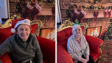 Llansamlet care home Residents enjoy a Christmas party